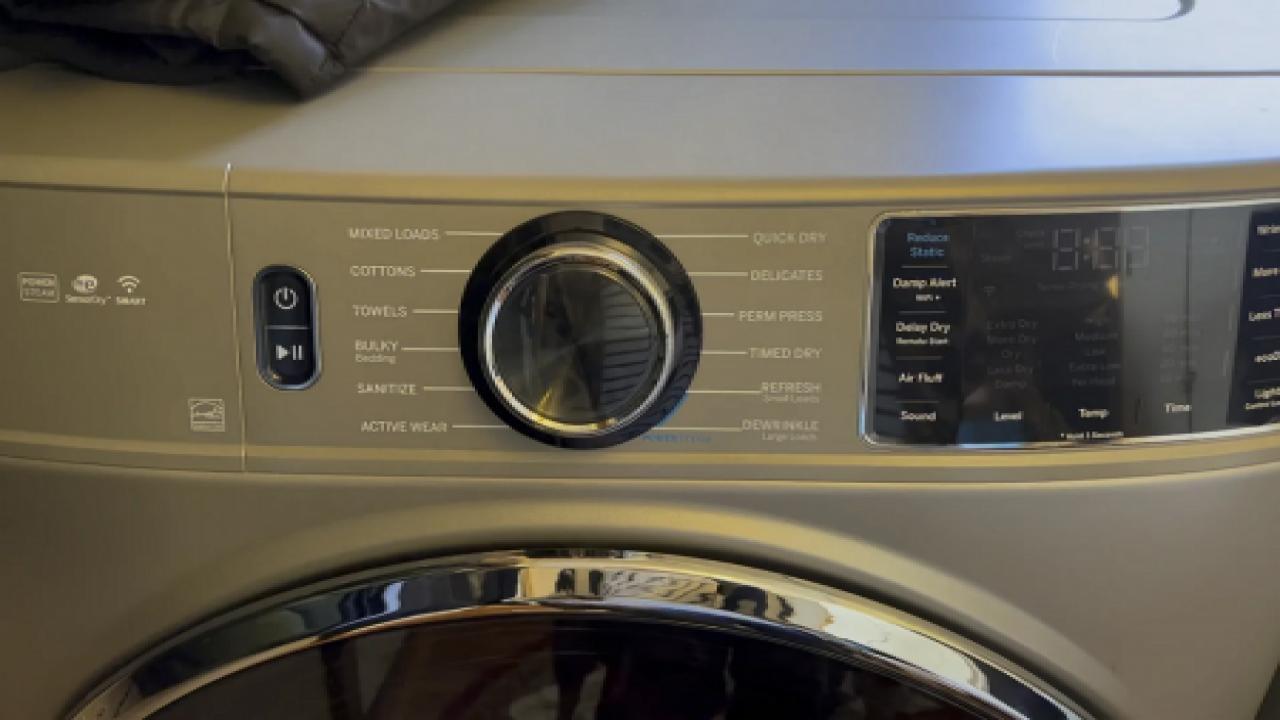 washer cannot select certain loads