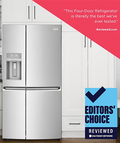 Frigidaire refrigerators named Best of 2023 by Reviewed.com