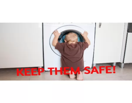 Cómo mantener la seguridad de su hijo en torno a la lavadora