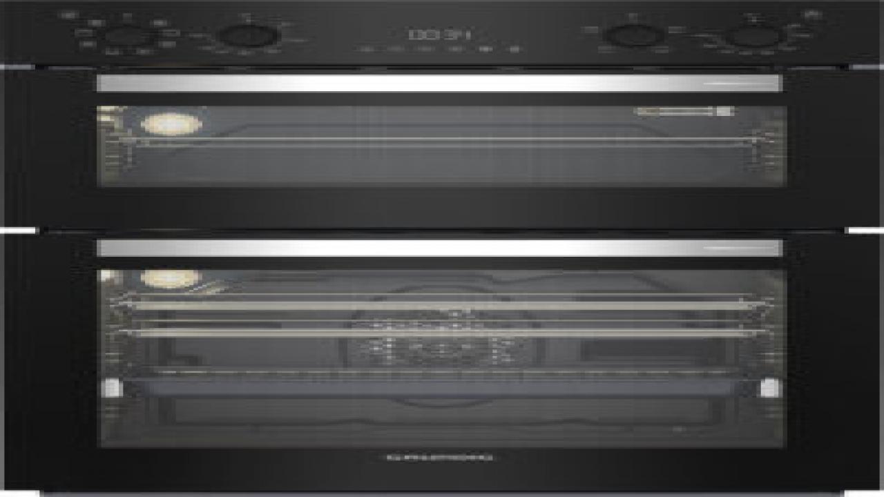 The 90 cm multi-function double oven by Grundig